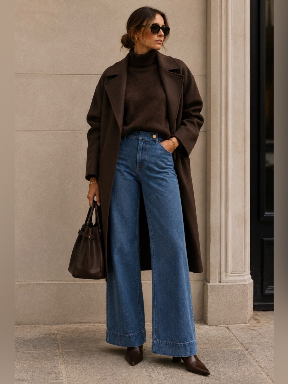 10 Crosby Derek Lam Eli Wide-Leg Trousers/Jeans